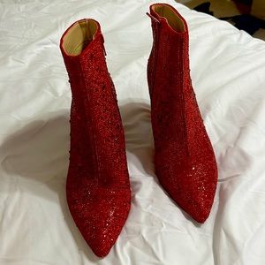 Betsy johnson Red boots worn once